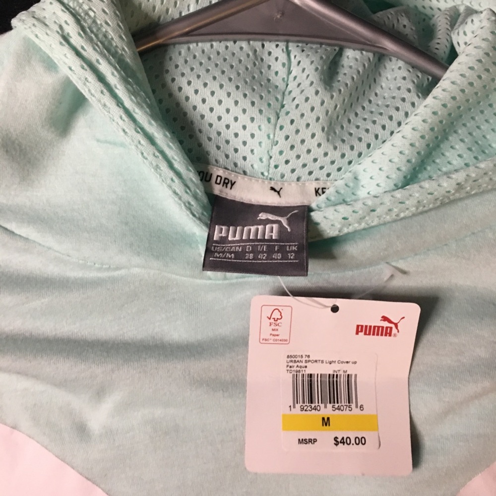 Puma aqua hooded shirt